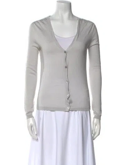 Pre-owned Jil Sander V-neck Sweater In Gray