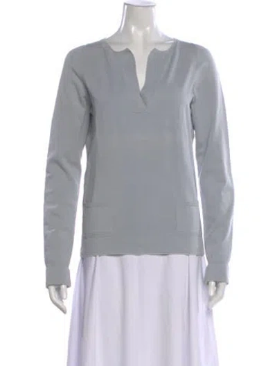 Pre-owned Jil Sander V-neck Sweater In Gray
