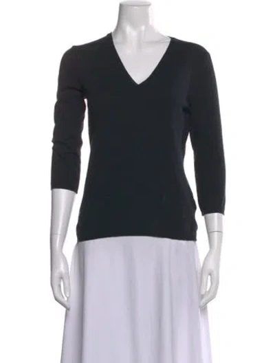 Pre-owned Jil Sander V-neck Sweater In Gray