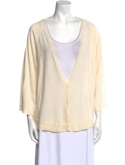 Pre-owned Jil Sander V-neck Sweater In Neutral