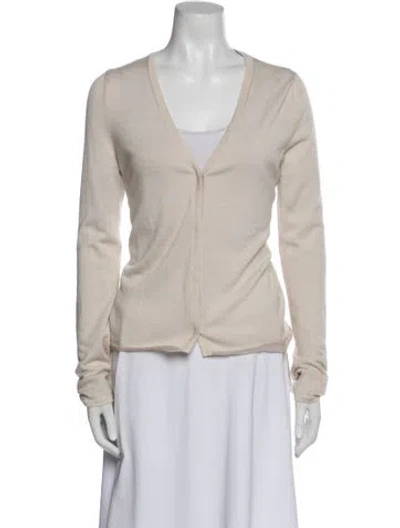 Pre-owned Jil Sander V-neck Sweater In Neutral
