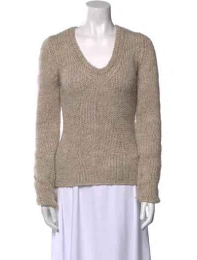 Pre-owned Jil Sander V-neck Sweater In Neutral