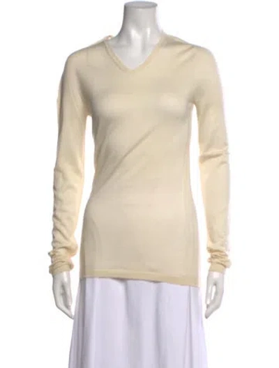 Pre-owned Jil Sander V-neck Sweater In Neutral