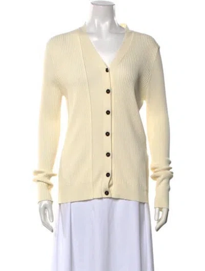 Pre-owned Jil Sander V-neck Sweater In Neutrals