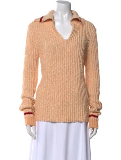 Pre-owned Jil Sander V-neck Sweater In Orange