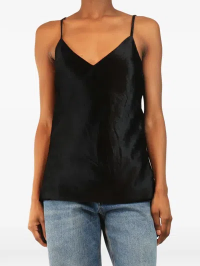 Pre-owned Jil Sander V-neck Tank Top In Black