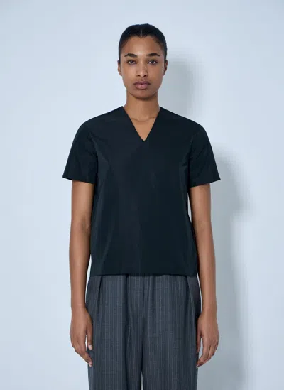 Jil Sander V-neck Top In Black