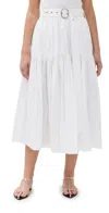 Jil Sander Voluminous Basque Skirt Optic White In Optic White