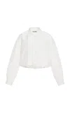 Jil Sander Voluminous Blouson Jacket In White