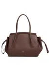 Jil Sander Voyage Drawstring Leather Tote Bag