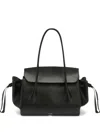 Jil Sander Voyage Small Leather Bag In Black
