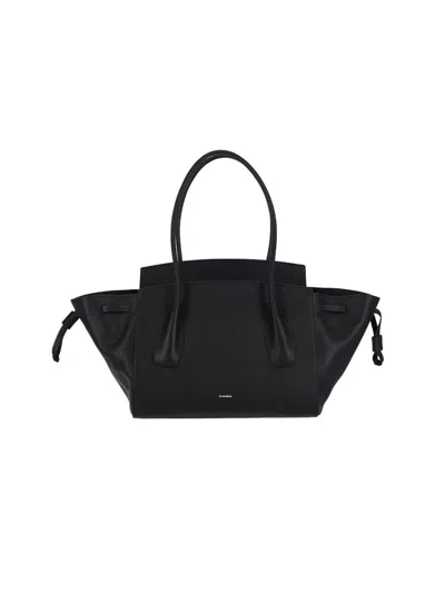 Jil Sander Voyage Small Bag In Black