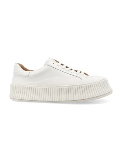 Jil Sander Vulcanized Sole Sneakers In White