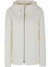 Jil Sander Boxy Fit Jacket With Hood And Drawstring In Cornskilk