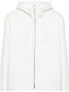Jil Sander Hooded Cotton-blend Jacket In White