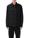 Jil Sander Black Shirt-jacket With Logo In Black