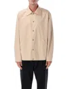 Jil Sander Relaxed Fit Logo Jacket In Dark Sand In Nude