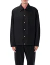 Jil Sander Black Shirt-jacket With Logo In Black