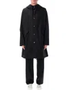 Jil Sander Cotton Logo Parka In Black