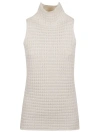 Jil Sander Weste Aus Baumwolle In Waffelstrick In Neutrals