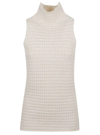 Jil Sander Weste Aus Baumwolle In Waffelstrick In Elfenbein