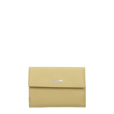 Jil Sander Wallets Women Leather Yellow/lemon In Green
