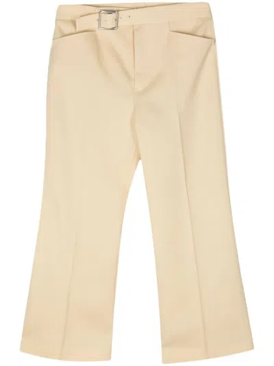 Jil Sander Warm Up Your Fall Wardrobe With These Vanilla Pants With Belt In Beautiful Butter Hue In Beige