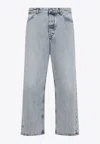 Jil Sander Antartic Blue Cotton 183 Aw 23 Treated Trousers In Brown