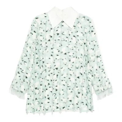 Jil Sander Water Color Mini Top In Blue