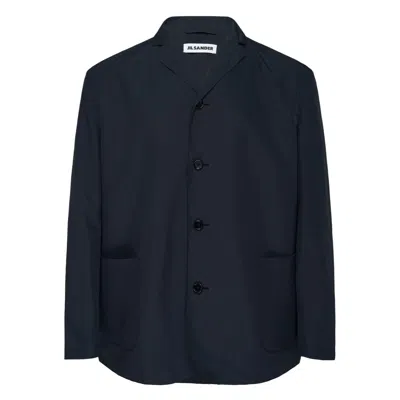 Jil Sander Water Repellent Sport Jacket In Blue