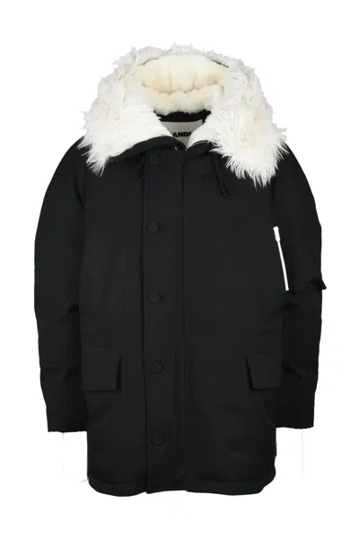 Jil Sander Waterproof Coat - Black