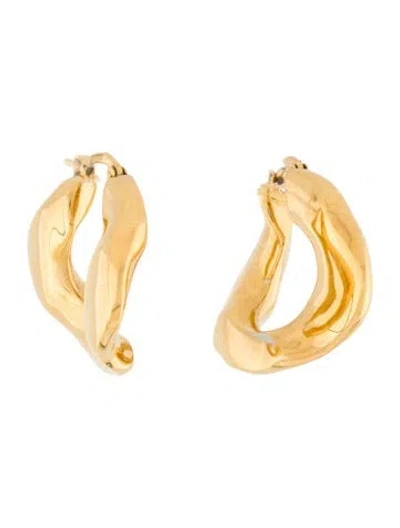 Pre-owned Jil Sander Wavy Hoop Earrings In Multi