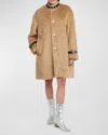 Jil Sander Single Breasted Trench Coat With Leather Belt At Collar And Cuff In Gold Earth