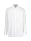 Jil Sander Tie Shirt With Button Cuffs And Pointed Collar In White