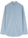 Jil Sander Wednesday Striped Cotton Shirt In Blue