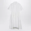 Jil Sander White Cotton Chemisier Dress In White