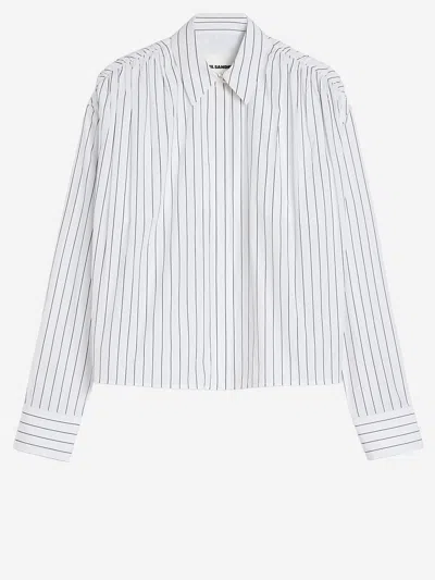 Jil Sander Off White Stripes Shirt In Animal Print