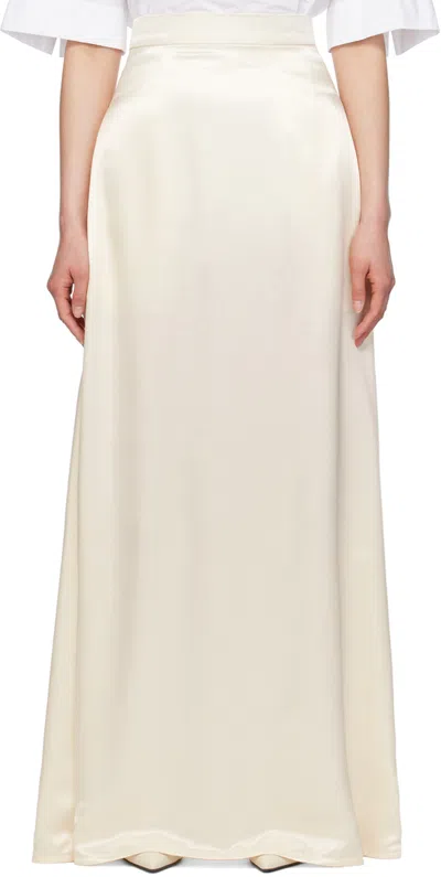 JIL SANDER WHITE A-LINE MAXI SKIRT