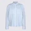 Jil Sander White And Blue Cotton Shirts In Blue