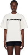 Jil Sander Women Ivory Cotton Oversize T-shirt In Multi