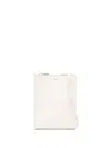 Jil Sander White Calf Leather Handbag With Braided Strap And Knot Detailing