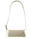 Jil Sander White Calfskin Cannolo Mini Purse In Neutral