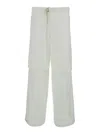 Jil Sander White Cargo Pants In Cotton Man In White
