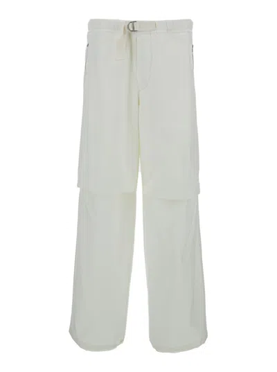 JIL SANDER WHITE CARGO PANTS