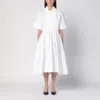 Jil Sander White Cotton Chemisier Dress In White
