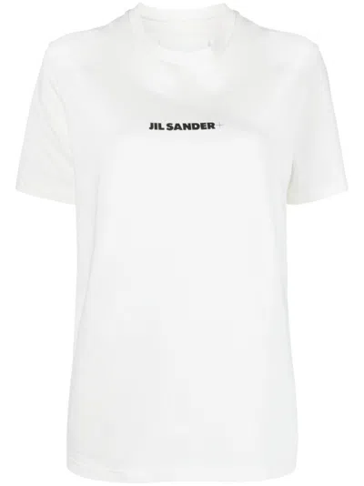 JIL SANDER JIL SANDER WHITE COTTON CREW NECK T-SHIRT