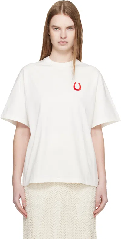 Jil Sander White Cotton Crew-neck T-shirt In Neutral