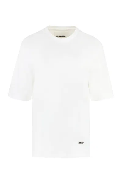 Jil Sander White Cotton Crew-neck T-shirt For Women