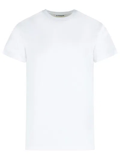 Jil Sander White Cotton Crew Neck T-shirt Men