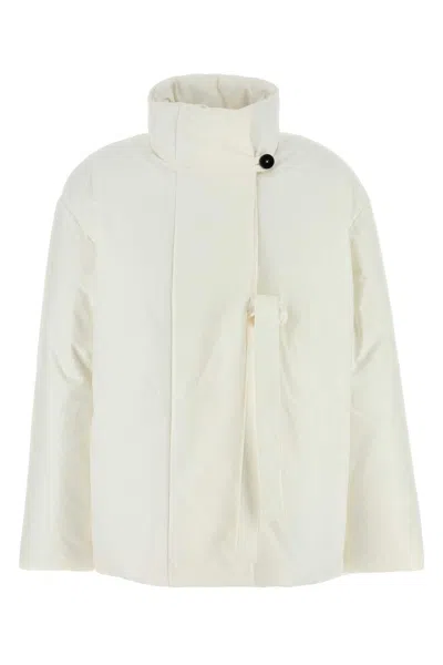 JIL SANDER JIL SANDER WHITE COTTON DOWN JACKET